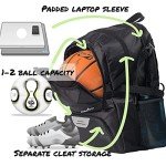 Athletico National Soccer Bag - Backpack for Soccer, Basketball & Football Includes Separate Cleat and Ball Holder (Black)