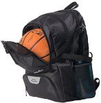 Athletico National Soccer Bag - Backpack for Soccer, Basketball & Football Includes Separate Cleat and Ball Holder (Black)