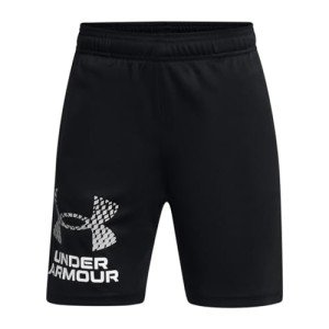 Under Armour Boys Tech Logo Shorts, (001) Black / / Mod Gray, Medium