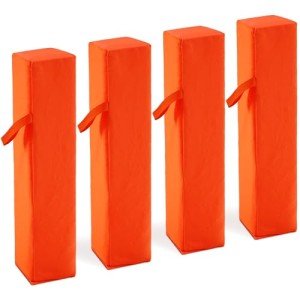 Joewuzun Football Pylons Football Field Markers Set of 4 End Zone Markers Sand Weighted Anchorless Football Endzone Pylons Football Accessories- Orange