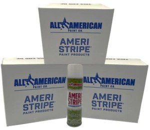 Ameri-Stripe White Athletic Field Marking Spray Paint - 3 Case Pack (36 Cans) 18 oz of Paint per Can