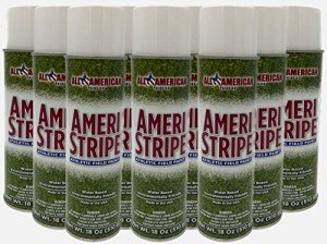 Ameri-Stripe White Athletic Field Marking Spray Paint - 1 Case Pack (12 Cans) 18 oz of Paint per Can