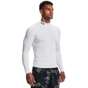 Under Armour Men's ColdGear Armour Compression Mock, White (100)/Black, Medium