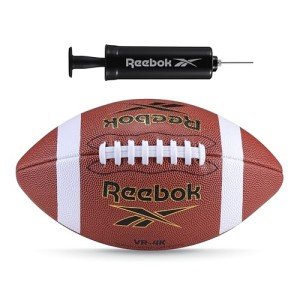 Reebok Elite Recreational Football, Official Size, Composite Leather, Innovative Soft Grip Technology, Cushion Lining, Includes Pump & Needle, VR-4K Series (Varsity)