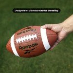 Reebok Elite Recreational Football, Official Size, Composite Leather, Innovative Soft Grip Technology, Cushion Lining, Includes Pump & Needle, VR-4K Series (Varsity)