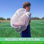 GoSports Combine Football 6 Pack - Regulation Size for High School and College - Official Composite Leather Balls