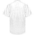 JKNAKN Blank Football Jerseys Mesh Athletic Football Shirt Practice Sports Uniform Black White Jersey (White, Large)
