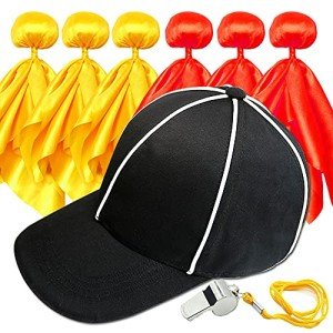 Flag Football Referee Hat and Challenge Flag Set