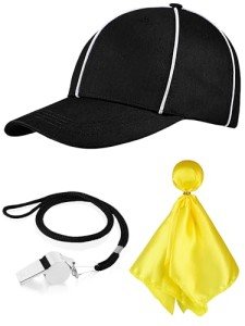 Referee Costume Set with Whistle and Flag