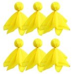 6-Pack Yellow Football Referee Challenge Tossing Flags