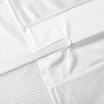 JKNAKN Blank Football Jerseys Mesh Athletic Football Shirt Practice Sports Uniform Black White Jersey (White, Large)