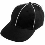 Adjustable Black and White Referee Hat for Football