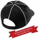 Adjustable Black and White Referee Hat for Football