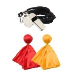 VKT 3-Piece Referee Flag and Whistle Set