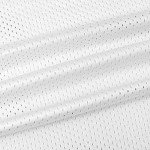 JKNAKN Blank Football Jerseys Mesh Athletic Football Shirt Practice Sports Uniform Black White Jersey (White, Large)