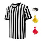 4-Pack Referee Shirt & Whistle Set for Games