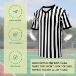 4-Pack Referee Shirt & Whistle Set for Games