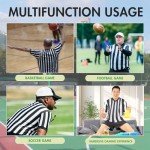 4-Pack Referee Shirt & Whistle Set for Games