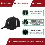 Pro Referee Hat - Black & White Stripes