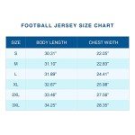 JKNAKN Blank Football Jerseys Mesh Athletic Football Shirt Practice Sports Uniform Black White Jersey (White, Large)