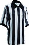 Smitty 2" Stripe Mesh Referee Shirt - Medium