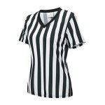 Women's Black & White Stripe Referee Shirt L