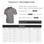 Men's Black & White Stripe Referee Shirt