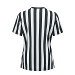 Women's Black & White Stripe Referee Shirt L