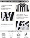 4-Pack Referee Stripe Shirts with Whistle Set
