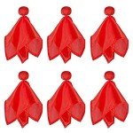 6-Pack Red Football Referee Challenge Flags