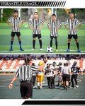 4-Pack Referee Stripe Shirts with Whistle Set