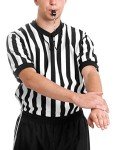 Men's Black & White Stripe Referee Shirt
