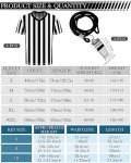 4-Pack Referee Stripe Shirts with Whistle Set