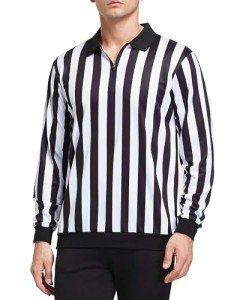 Men's Black & White Referee Shirt for Flag Football