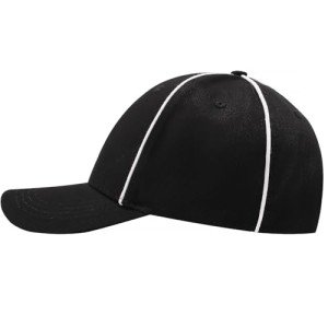 Adjustable Black and White Referee Hat for Football