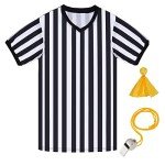 Black and White Stripe Referee Shirt for Football