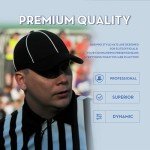 Adjustable Black and White Referee Hat for Football