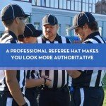 Adjustable Black and White Referee Hat for Football