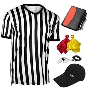 Men's Referee Costume Set with Hat and Whistle