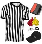Men's Referee Costume Set with Hat and Whistle