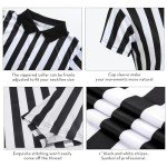 Womens Black and White Striped Referee Shirt