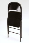 Durable Black Metal Folding Chair for Flag Football