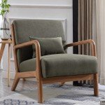 Stylish Green Mid Century Modern Accent Chair