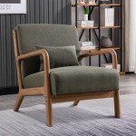 Stylish Green Mid Century Modern Accent Chair