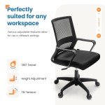 Adjustable Ergonomic Mesh Desk Chair - Black