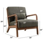Stylish Green Mid Century Modern Accent Chair
