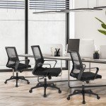 Adjustable Ergonomic Mesh Desk Chair - Black