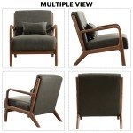 Stylish Green Mid Century Modern Accent Chair
