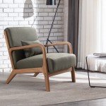Stylish Green Mid Century Modern Accent Chair