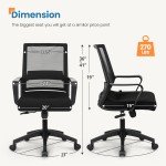 Adjustable Ergonomic Mesh Desk Chair - Black